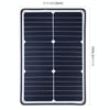 HAWEEL 3 PCS 20W Monocrystalline Silicon Solar Power Panel Charger, with USB Port & Holder & Tiger Clip, Support QC3.0 and AFC(Black)