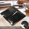 PU Flip Double Phone Card Slot Case, Size:19 x 11cm(Black)