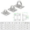 3 PCS 8mm 316 Stainless Steel Ship Square Door Hinges Buckle