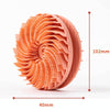 Double-Sided Silicone Cleaning Bath Brush Multifunctional Massage Shower Brush(Orange)