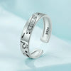 Engraved Cat Graffiti Sterling Silver Ring Jewelry