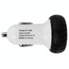 Mini Wheels Design 5V 1.0A+2.1A Double USB Universal Quick Car Charger for Phones / Tablets(White + Black )