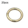 20pcs Zinc Alloy Spring Ring Metal Open Bag Webbing Keychain, Specification: 5 Points Light Gold