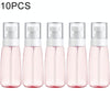10 PCS Portable Refillable Plastic Fine Mist Perfume Spray Bottle Transparent Empty Spray Sprayer Bottle, 100ml(Pink)