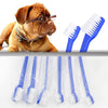 10x Double-Ended Pet Toothbrushes, Blue, Medium, Dog & Cat