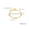 OPK 1249 Double Layer Stacking Simple Round Beads Stainless Steel Bracelet, Color: Gold