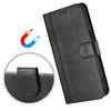 For Samsung Galaxy A13 / A04s / A04 4G Line Splicing Buckle Retro Leather Phone Case(Black)