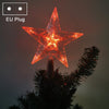 Christmas Tree Top Light LED Glowing Star Lights, Size: Small EU Plug(Red)