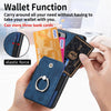For Samsung Galaxy S25+ 5G Retro Skin-feel Ring Card Wallet Phone Case(Blue)