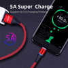 ENKAY 2 in 1 5A USB to Type-C + 8 Pin Magnetic Fast Charging Data Cable with LED Light, Length: 1m(Blue)