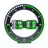 DS-3688L Living Room 3D Wall Clock Big Screen LED Electronic Clock, Colour: Second Light Black+Green