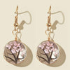 DIY Handmade Glass Dried Flowers Gypsophila Earrings(Life Tree)