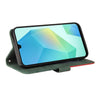 For Samsung Galaxy A26 5G Global Dual-color Splicing Flip Leather Phone Case(Green)