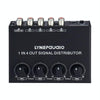 1-In 4-Out Front Stereo Signal Amplifier, Independent Output Volume Adjustment RCA Interface No Loss  Allocator, US Plug