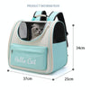 Breathable Cat Backpack Carrier, Blue - Foldable & Portable (Model 2)