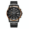 OCHSTIN 7257 Fashion Steel Strap Multifunctional Quartz Men Watch(Black)