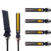 MK-229 4pcs Motorcycle 12LED Flowing Water Turning Light(Yellow)