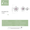Sterling Silver Flower Earrings S925 Temperament Simple Zircon Earrings
