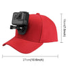 PULUZ Baseball Hat with J-Hook Buckle Mount & Screw for GoPro, DJI OSMO Action and Other Action Cameras(Red)