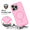 For iPhone 12 Pro Shockproof MagSafe Armor PC Hybrid TPU Phone Case(Purple Pink)