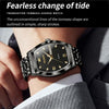 OLEVS 5528 Men Business Dual Calendar Wine Barrel Waterproof Quartz Watch(Black)