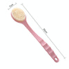 Long Handle Bath Brush Soft Hair Bath Brush with Massage Back Brush(Pink)