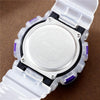 SANDA 298 Watch Men And Women Transparent Watch Waterproof Multi Functional luminous Movement Double Display Couple Electronic Watch(White Woman)