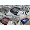 3D Stereo Rectangular Visual Geometric Living Room Carpet, Size: 140x200cm(09)