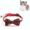 Christmas Pet Collar with Bells & Red Bow