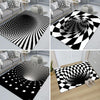 3D Geometric Stereo Trap Vision Living Room Bedroom Carpet, Size: 50x80cm(Rectangular Vision G)