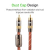 EMK TZ/A 1m OD8.0mm Gold Plated Metal Head RCA to RCA Plug Digital Coaxial Interconnect Cable Audio / Video RCA Cable