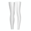 Summer Ice Silk Sunscreen Leggings Outdoor Riding Sports Knee Protectors Cool Anti-Slip Leg Socks, Size: XXL(White)