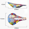 ENLEE E-ZD412 Bicycle Carbon Fiber Cushion Outdoor Riding Mountain Bike Saddle, Style: Graffiti