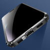 For iPhone 14 Plus Anti-peeping Magnetic Tempered Glass Phone Case (Gold)