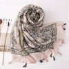 180 X 85cm  Women Cotton And Linen Scarf Retro Splicing Bohemian Printed Silk Shawl SL2003-008