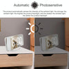 TS-8201-HW Multifunctional LED Makeup Mirror Desk Clock Automatic Photosensitive Electronic Alarm(Black)