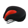 Bicycles Soft Saddle Mountain Bikes Thick Shock Absorption & Comfortable Seat Accessories(Black Red)