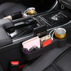 Car Multi-functional Co-pilot Seat Console PU Leather Box Cigarette Lighter Charging Pocket Cup Holder Seat Gap Side Storage Box (Black)