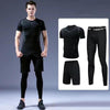 3pcs / Set Men Gym Running Clothes Set Quick Dry Sports T Shirt, Size: XL(Science Fiction)