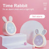 Creative Multifunctional Cartoon Time Rabbit Smart Alarm Clock(Pink)