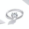 S925 Sterling Silver Love In The Palm Of Your Hand Women Ring, Size:8