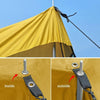 Rear Mosquito Repellent Sun Protection Tent RV Canopy Awning(Military Color)