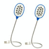 2PCS 13LED Metal Hose Snake USB Light Eye Protection Notebook Keyboard Light(Blue)
