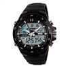 SKMEI 1016 Multifunctional Men Outdoor Sports Noctilucent Waterproof Double Digital Watch (Red + Black)