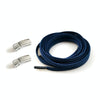 1 Pair SLK28 Metal Magnetic Buckle Elastic Free Tied Laces, Style: Silver Magnetic Buckle+Navy Shoelaces