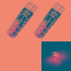 2 PCS W5W 194 T10 Multi Colors COB 12 SMD RGB LED Bulbs with Remote Control Wedge Side Lights License Plate Lamp, DC 12V