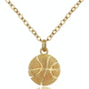 Three-Dimensional Sports Ball Pendant Necklace,Style: Women Basketball K Gold