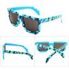 Fashion Sunglasses Action Game Toys Square Glasses(Blue)