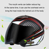 KUQIBAO Motorcycle Smart Bluetooth Sun Protection Double Lens Safety Helmet, Size: XXL(White+Black Tail)