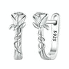 BSE716 925 Silver Rose Earring Clasp